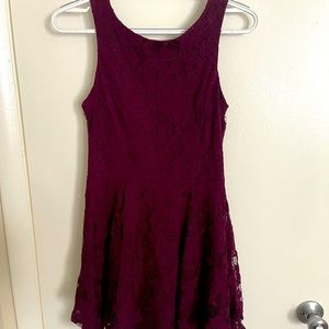 Wine colored dress-up dress